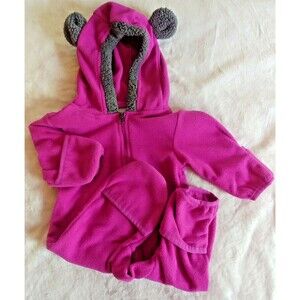bodysuit 0 to 3 month new Cuddle Club fleece baby girl pink warm winter bunting
